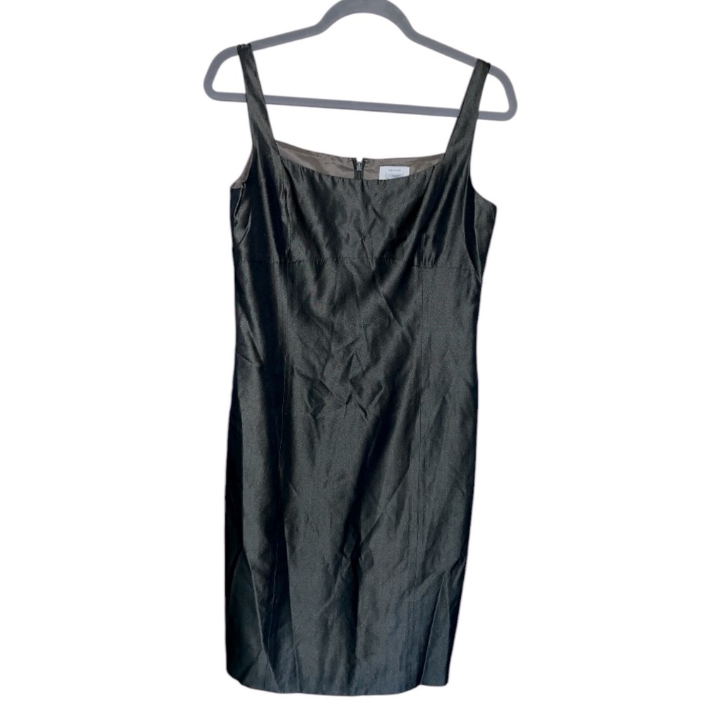 Loft size 6 silk sleeveless dress green iridescent Y2K whimsical forest fairy